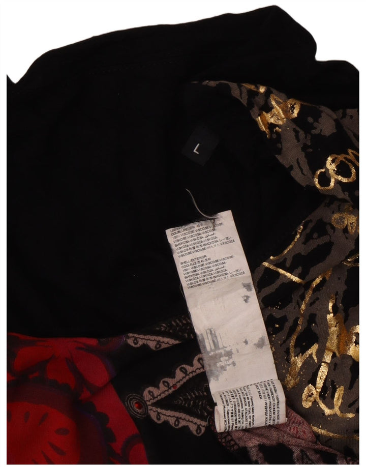 Dizajnerska ženska maksi haljina s apstraktnim uzorkom UK 14 velika višebojna