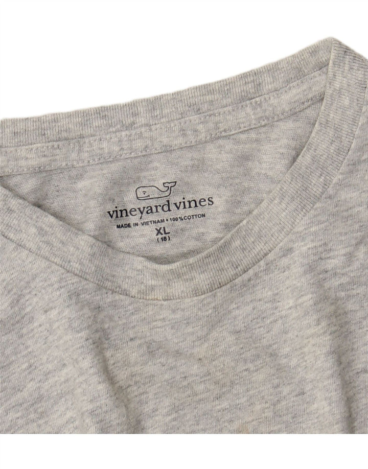 VINEYARD VINES Majica kratkih rukava s grafičkim motivima za dječake 15-16 godina XL u sivoj boji
