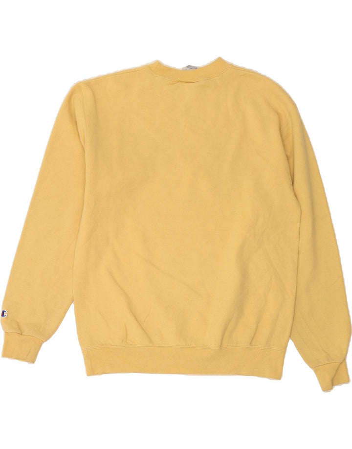 CHAMPION Mens Authentic Graphic Sweatshirt Jumper Medium Yellow Vintage Champion and Second-Hand Champion from Messina Hembry 