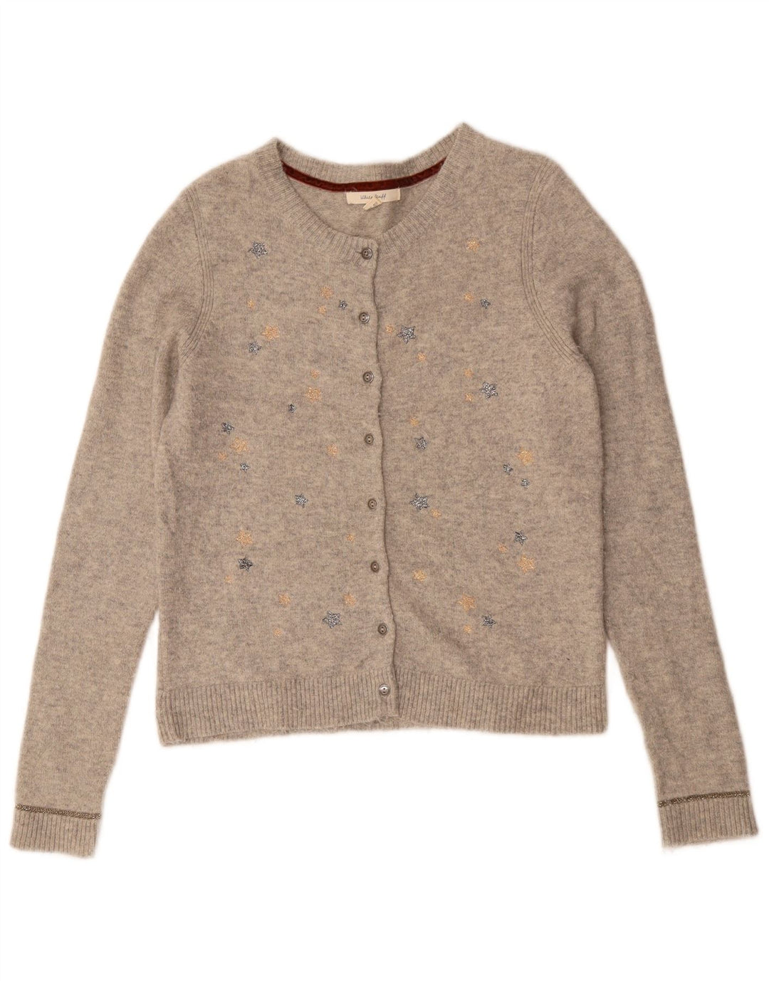 WHITE STUFF Ženski džemper s apstraktnim uzorkom UK 10 Mali sivi