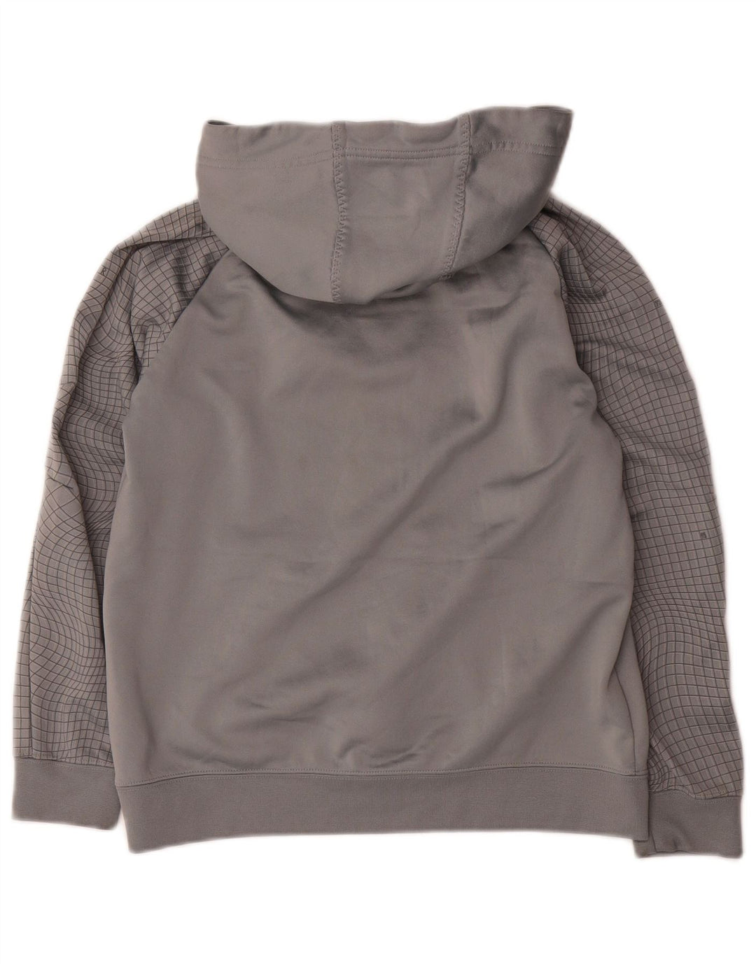NIKE Boys Graphic Hoodie Džemper 12-13 godina veliki sivi karirani poliester