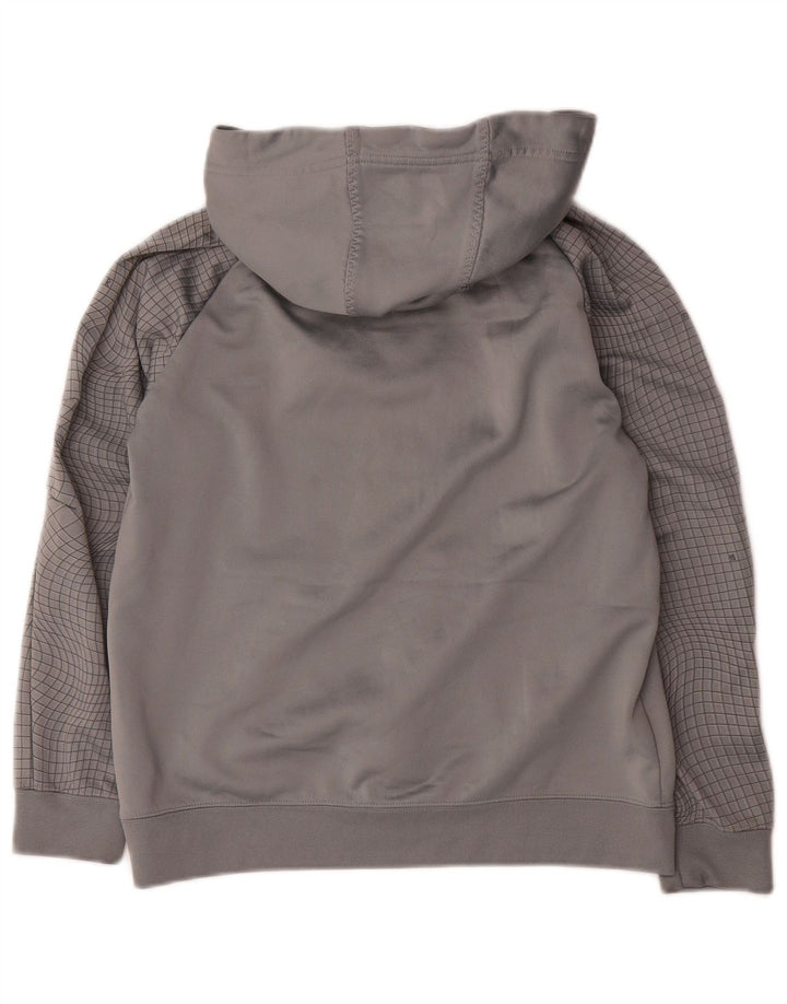 NIKE Boys Graphic Hoodie Džemper 12-13 godina veliki sivi karirani poliester