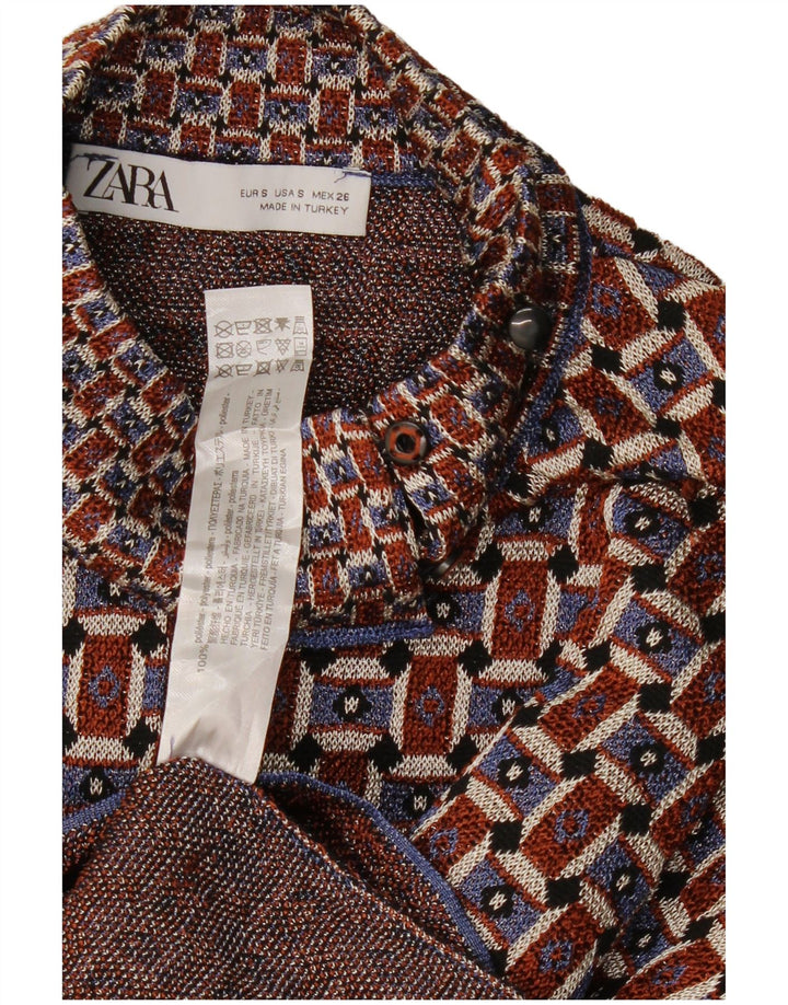 ZARA ženski veliki džemper s kornjačičastim ovratnikom UK 10 Small Burgundy