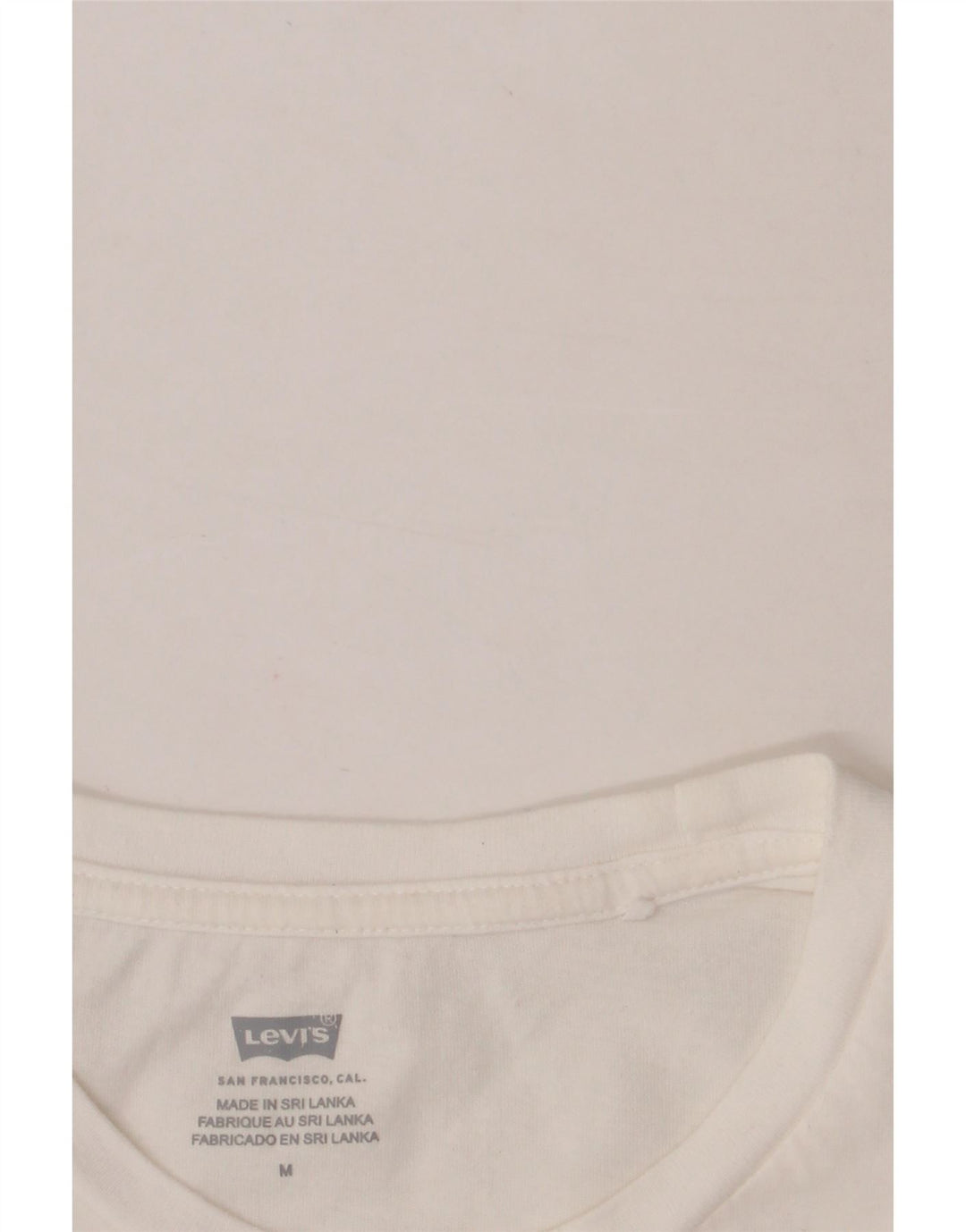 LEVI'S Womens Graphic T-Shirt Top UK 14 Medium White Vintage Levi's and Second-Hand Levi's from Messina Hembry 
