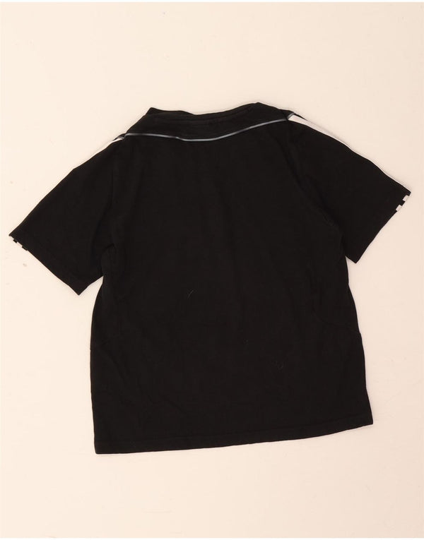 Adidas Boys Climalite Graphic T-Shirt Top 11-12 Years Black Pamuk