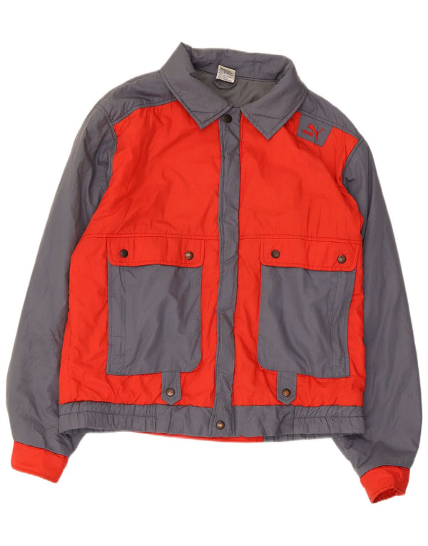 Puma muška bomber jakna UK 40 Large Grey Colourblock poliester