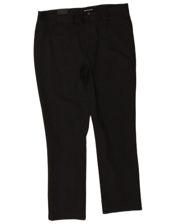 Dkny muške ravne ležerne hlače XL W36 L29 crni poliester