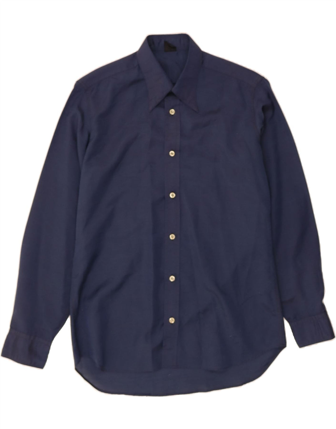VINTAGE Mens Shirt Medium Navy Blue Vintage Vintage and Second-Hand Vintage from Messina Hembry 