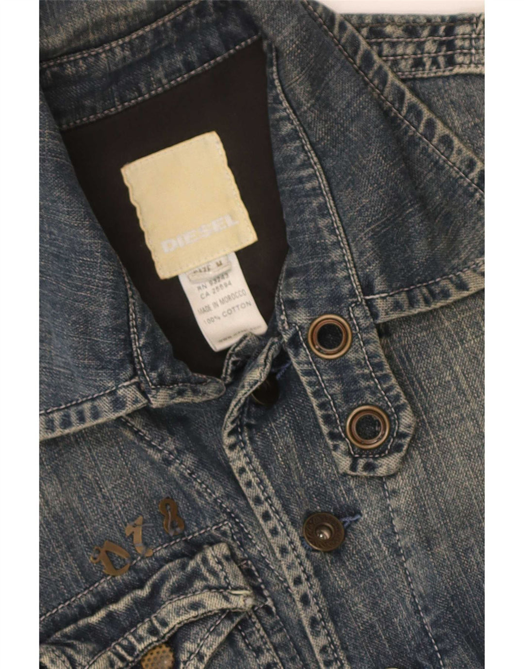 Diesel ženska traper jakna UK 12 srednje plavi pamuk
