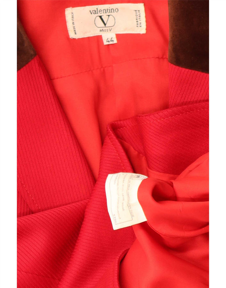 Valentino ženski sako sa 2 gumba EU 44 XL Red Colourblock Wool