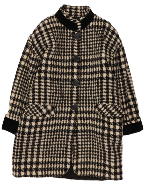 Superior ženski kaput UK 18 XL crni houndstooth acetat