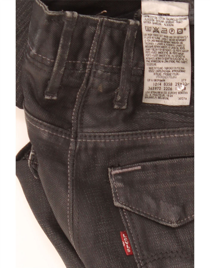 Levi's muške ravne traperice W29 L32 crni pamuk