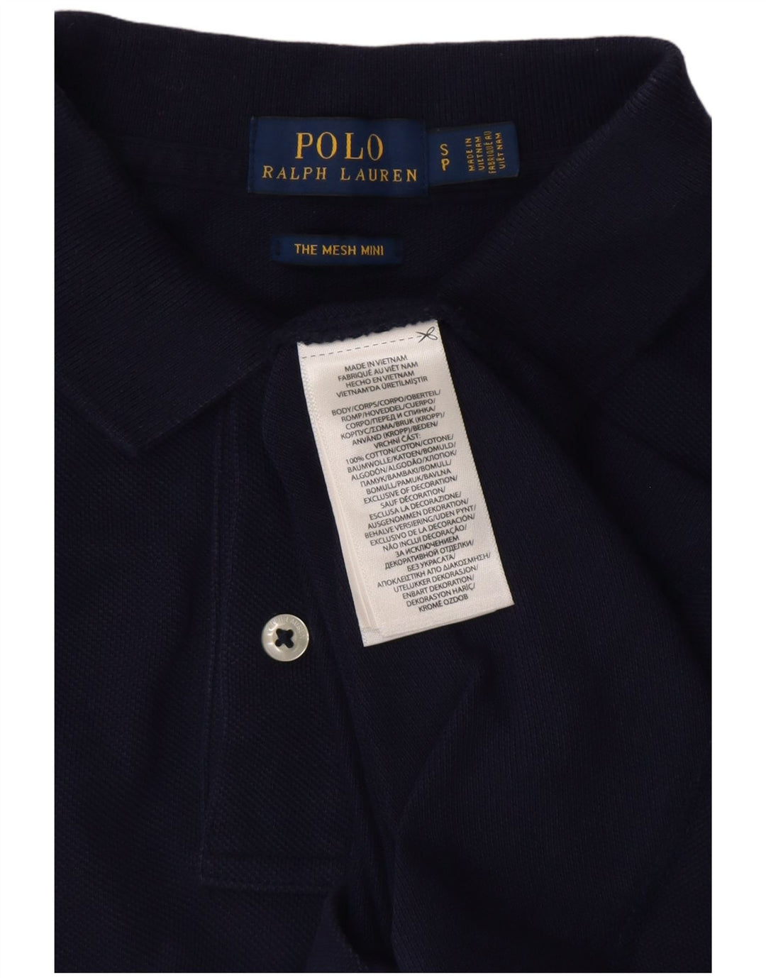 POLO RALPH LAUREN Ženska polo haljina UK 10 Mala tamnoplava pamuk