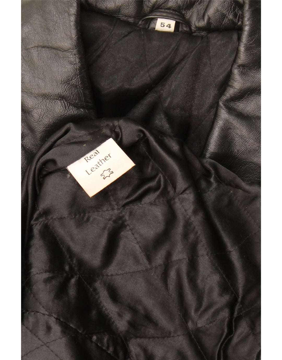 Vintage muška kožna jakna EU 54 2XL crna koža