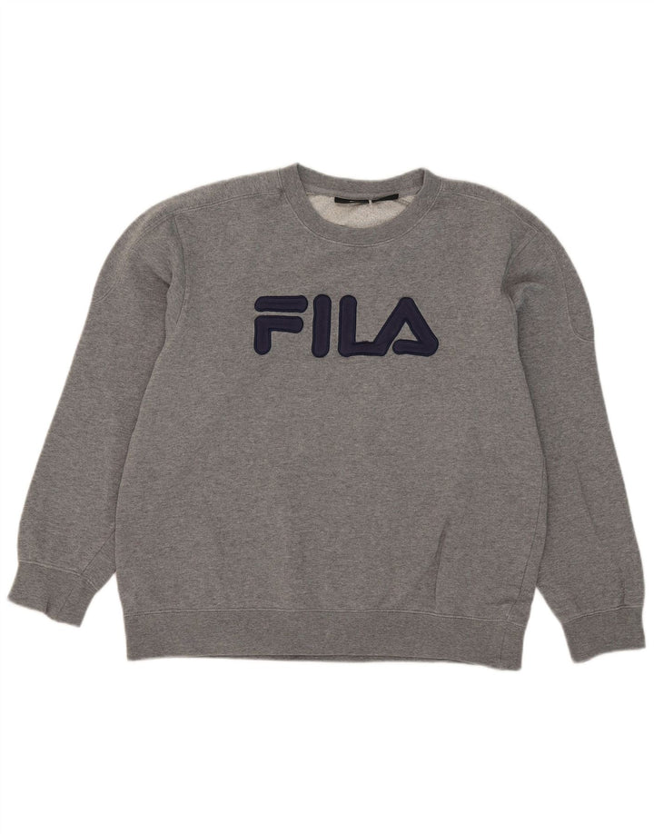 Fila muška majica s grafičkim motivima, veliki sivi pamuk