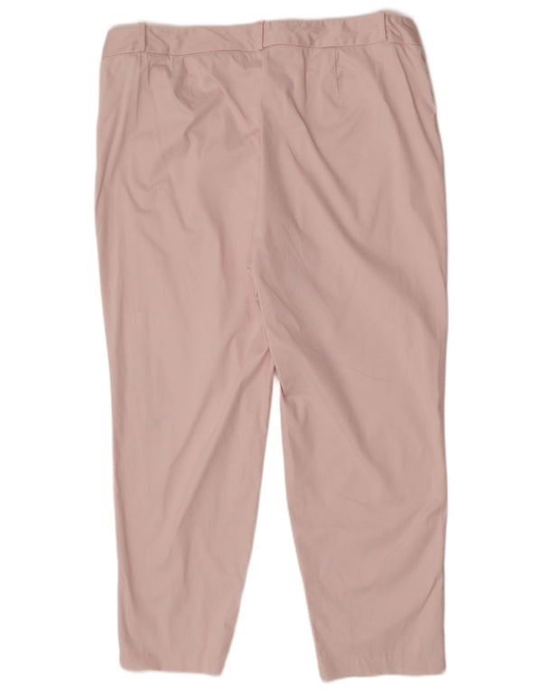 Marks & Spencer ženske uske Capri hlače UK 18 XL W38 L26 Ružičasti pamuk