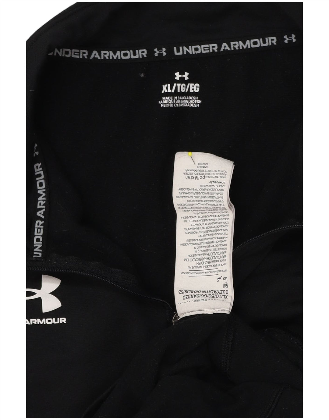 Under Armour gornji dio trenirke s patentnim izrezom XL crni poliester