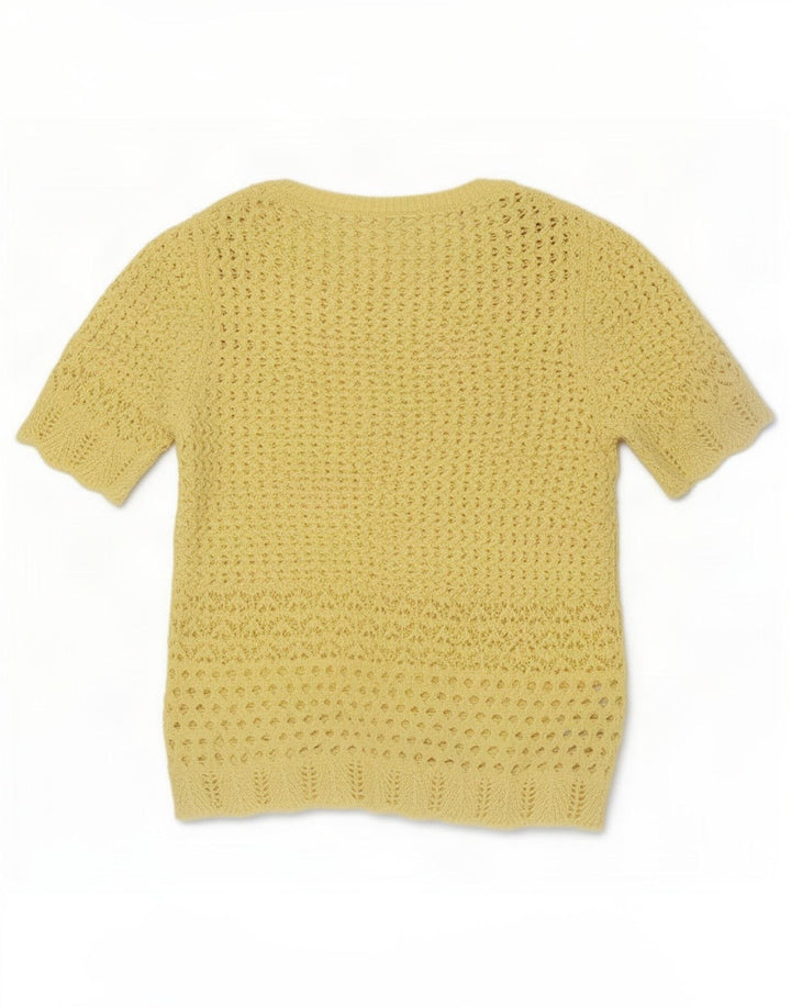 Marks & Spencer ženska heklana bluza UK 12 srednje žuti poliester
