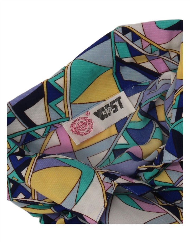 Vintage ženska košulja kratkih rukava UK 16 velikih raznobojnih geometrijskih oblika