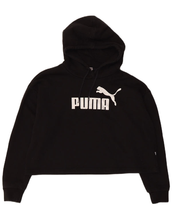 Puma ženska majica s kapuljačom Crop Graphic UK 14 Srednje crni pamuk