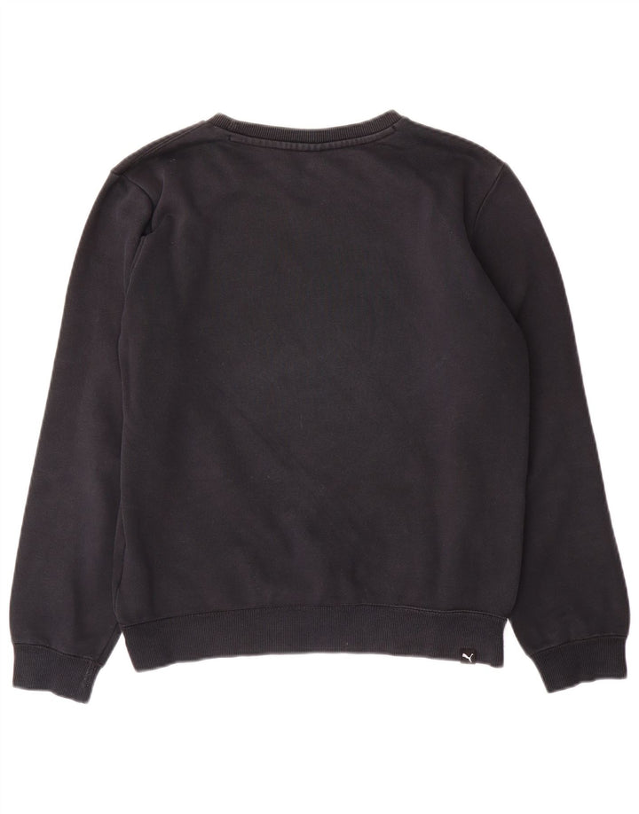 PUMA Ženski džemper s grafičkim motivima, 13-14 godina, crni pamuk