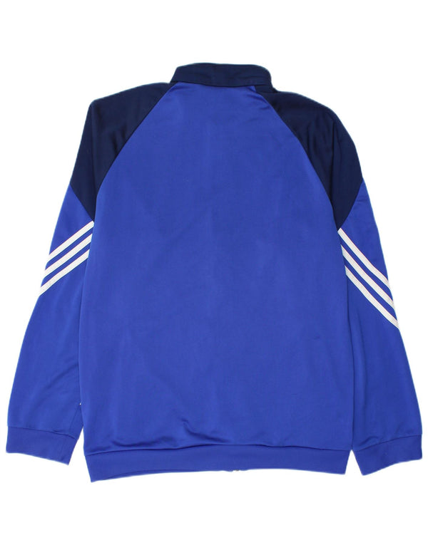 Adidas Mens Tracksuit Top Jacket Medium Blue Colourblock Polyester