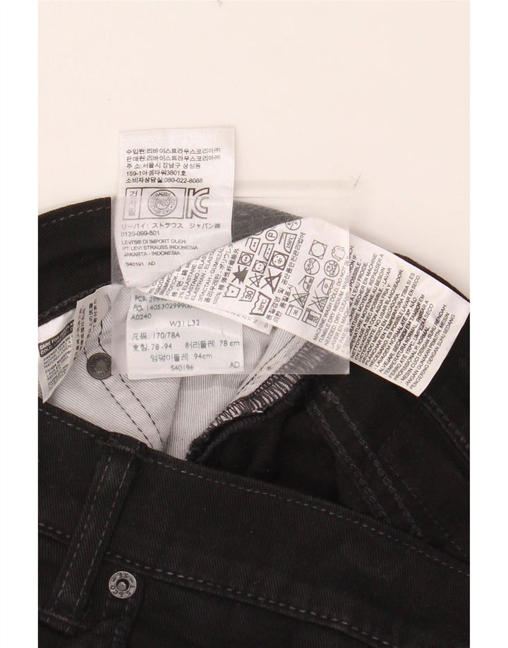 LEVI'S muške 540 ravne traperice opuštenog kroja W31 L32 crni pamuk