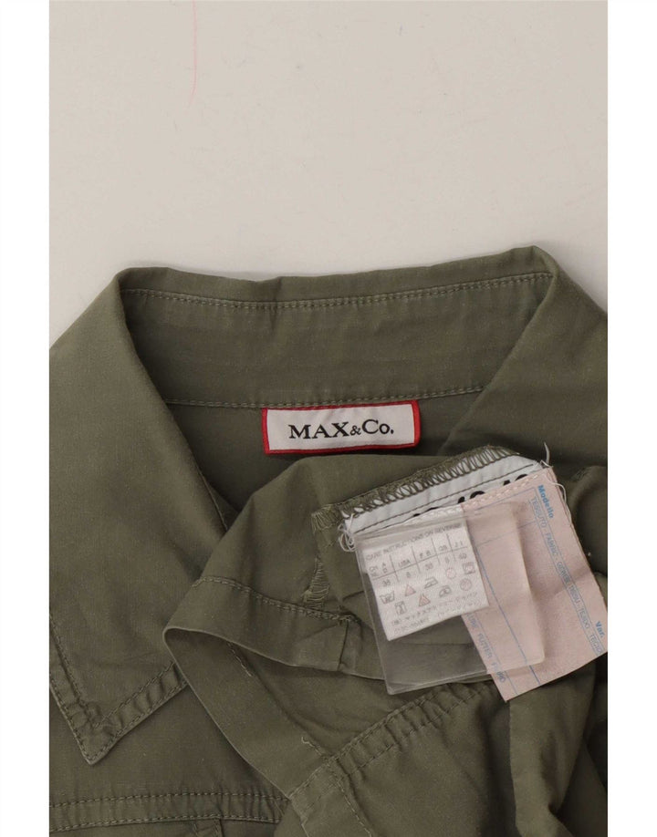 Max & Co. Ženska pulover majica kratkih rukava UK 8 Mala kaki boja
