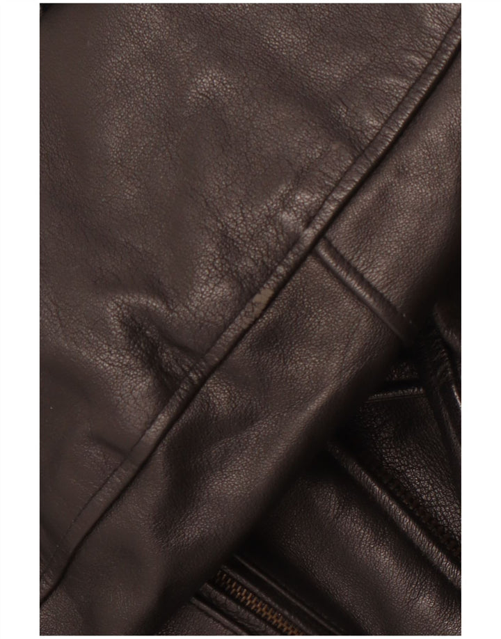 VINTAGE muška kožna biciklistička jakna UK 36 Mala crna