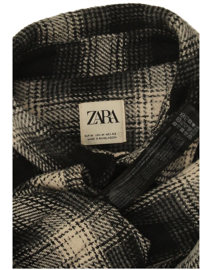 Zara muška košulja od flanela, srednji crni karirani poliester