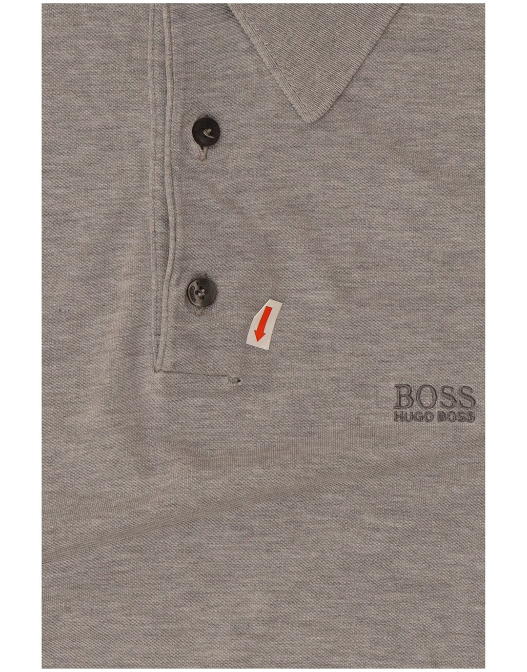 Muška polo majica Hugo Boss, srednje sivi flekasti pamuk