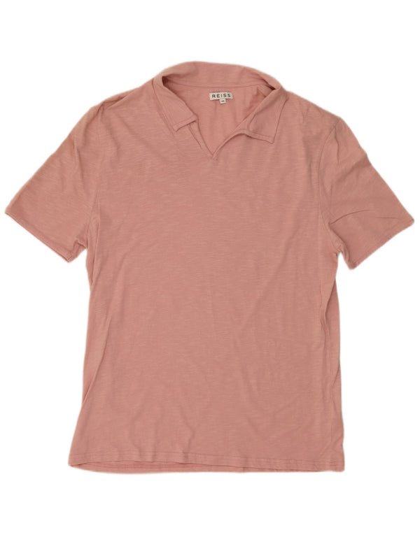 Reiss muška polo majica 2XL ružičasti flekasti pamuk