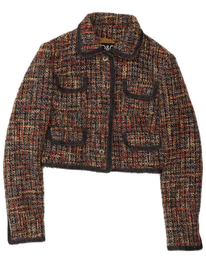 DOLCE & GABBANA Ženska jakna jakna UK 12 srednje raznobojnih fleka