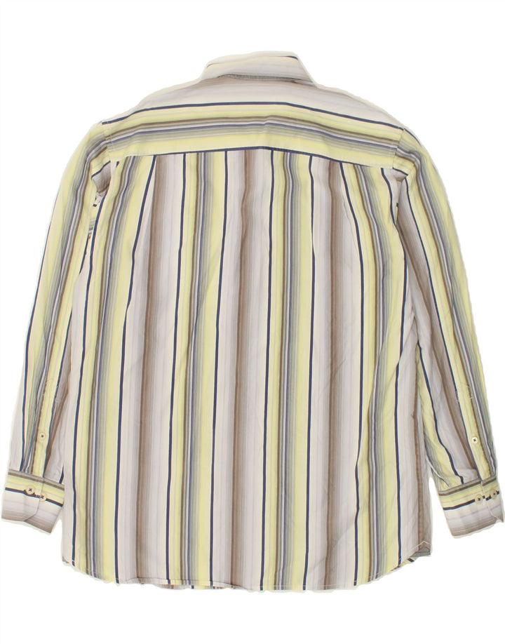 TOMMY BAHAMA Mens Shirt Medium Grey Striped Cotton Vintage Tommy Bahama and Second-Hand Tommy Bahama from Messina Hembry 