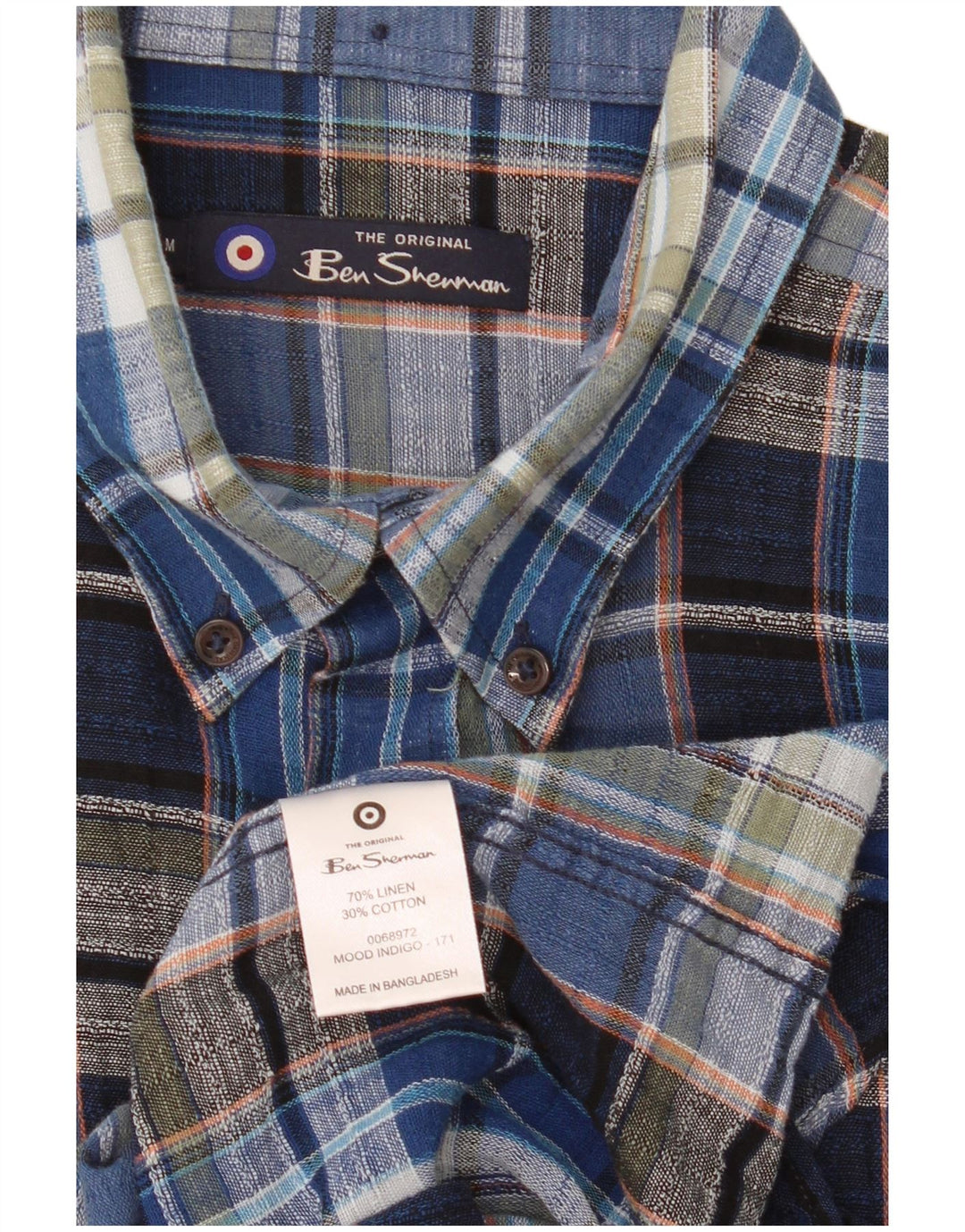 Ben Sherman muška košulja Srednje plava karirana platna