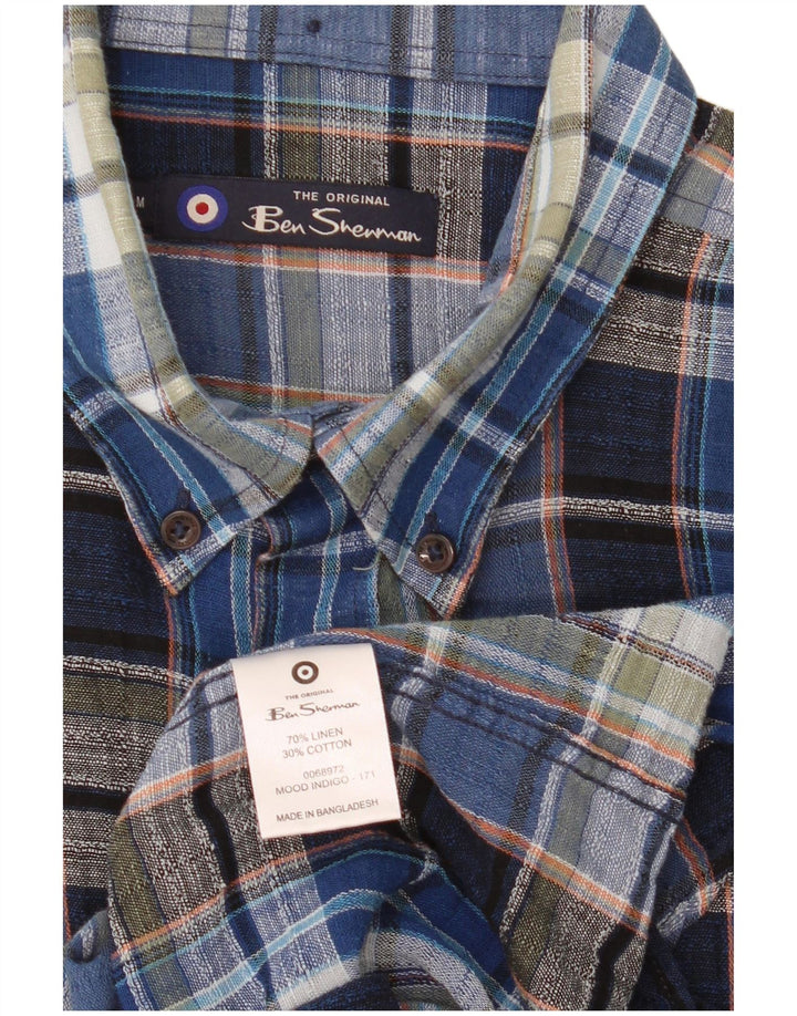Ben Sherman muška košulja Srednje plava karirana platna