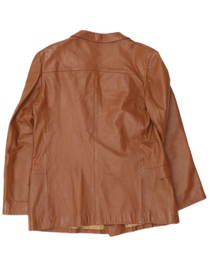 Anfor ženska kožna jakna s dvostrukim kopčanjem IT 44 srednje smeđa