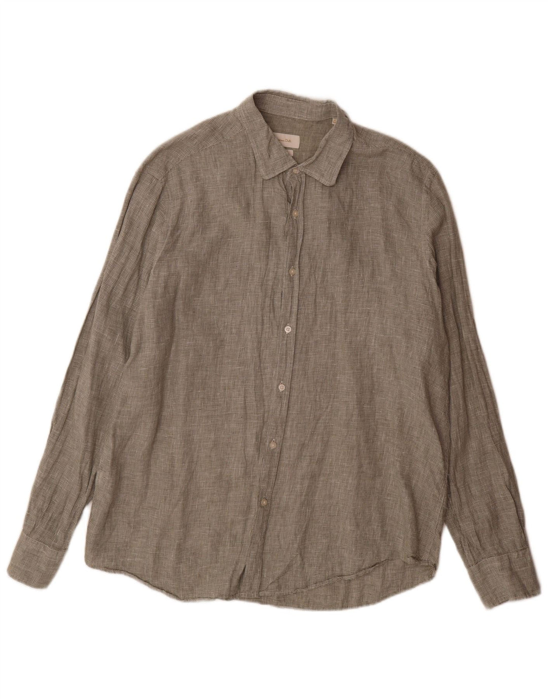 Massimo Dutti muška košulja XL Green Houndstooth lan