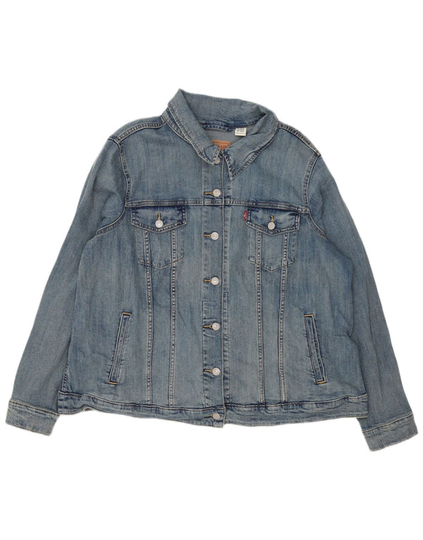 Levi's ženska traper jakna UK 22 3XL plava pamučna klasična