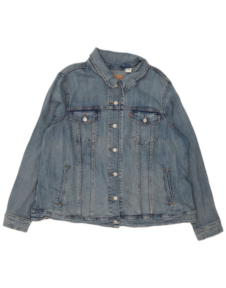 Levi's ženska traper jakna UK 22 3XL plava pamučna klasična