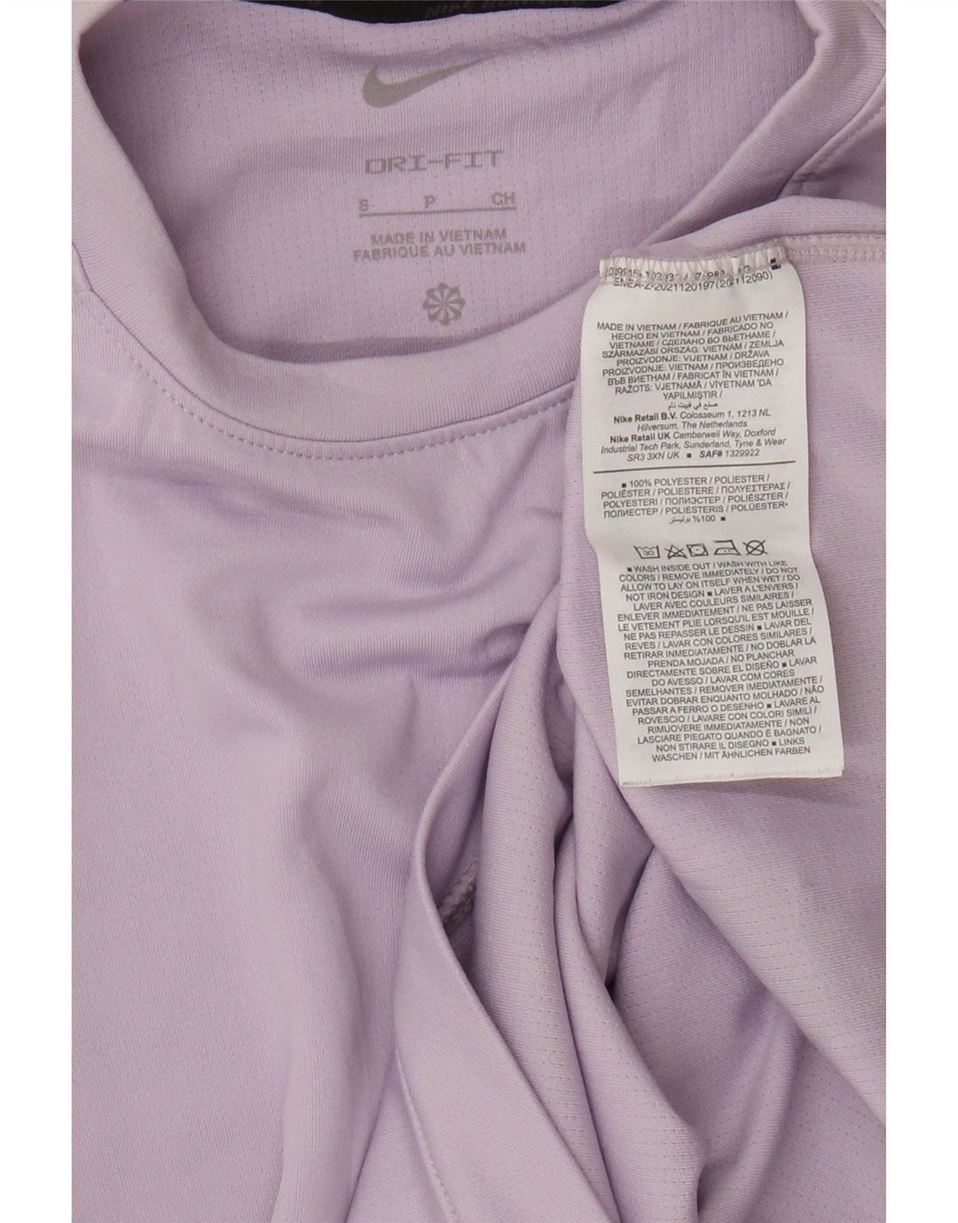 Nike Ženska majica Dri Fit Graphic dugih rukava UK 10 Mala lila poliester