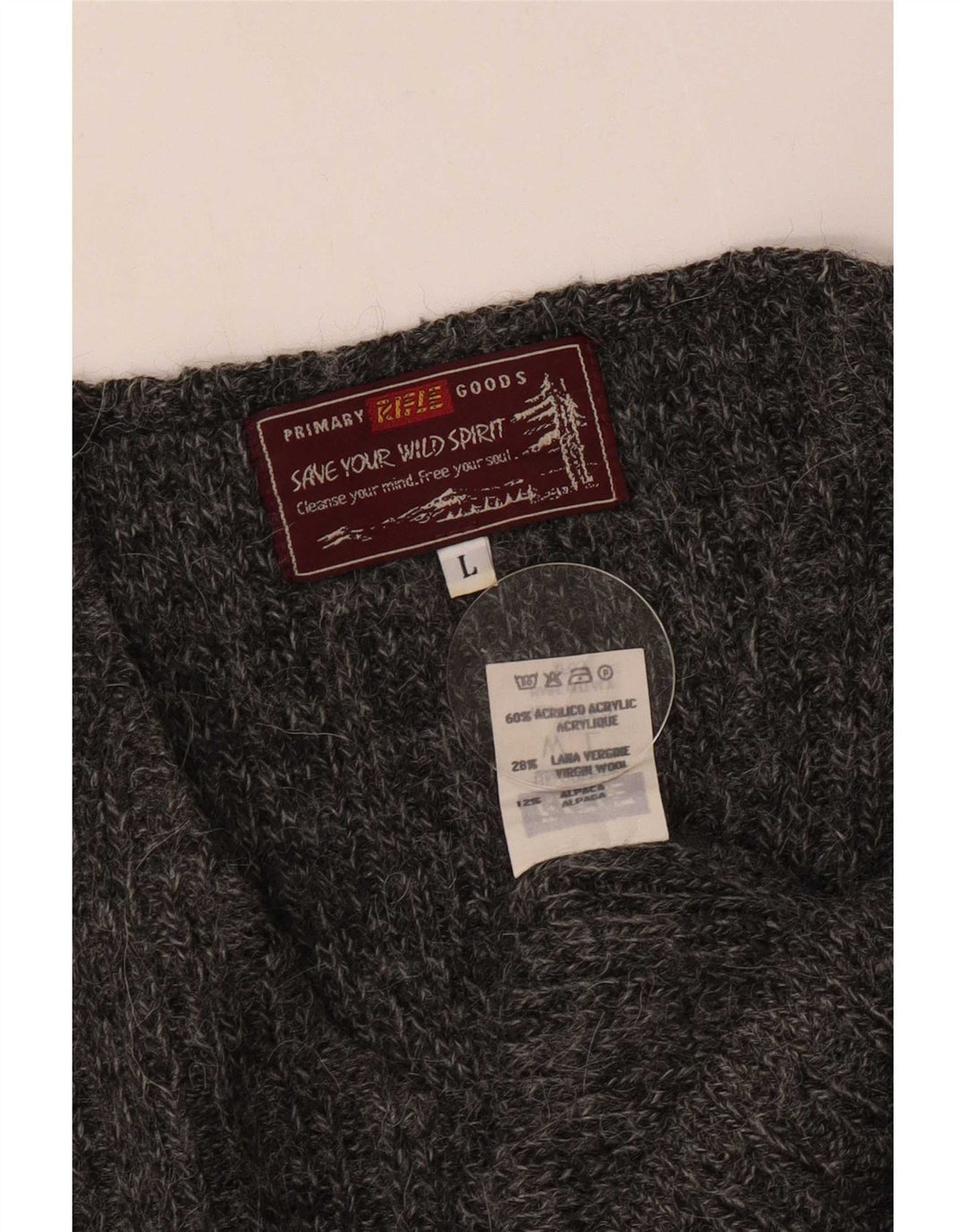 Rifle muški džemper s V-izrezom, veliki sivi akril