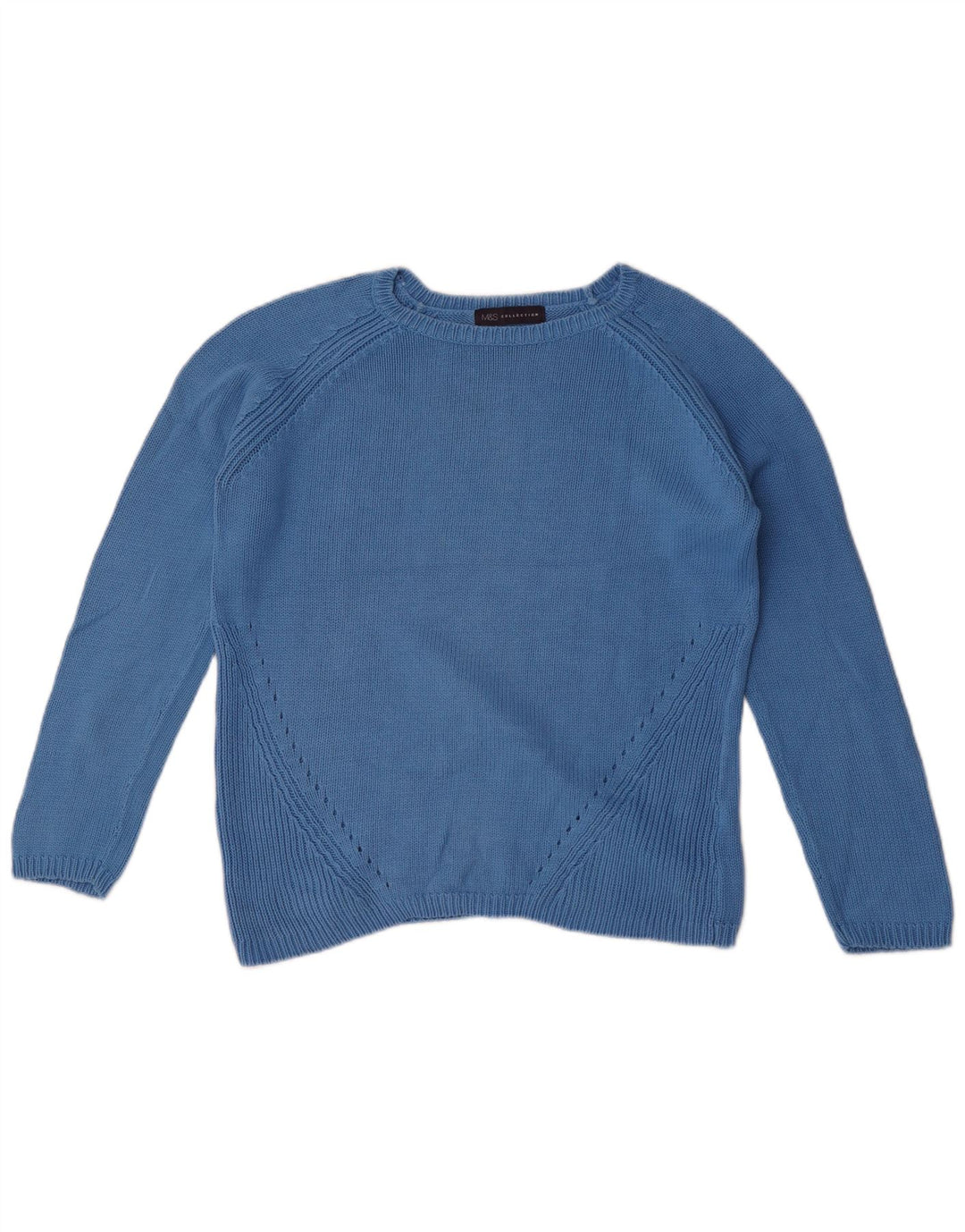 Marks & Spencer ženski pulover s velikim izrezom UK 10 Small Blue