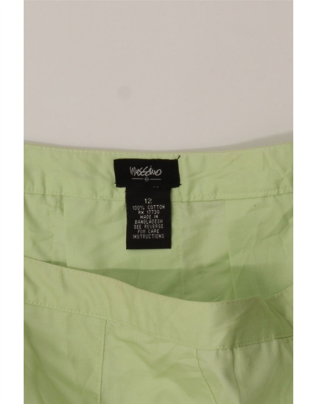 MOSSIMO Womens A-Line Skirt US 12 Large W34 Green Cotton Vintage Mossimo and Second-Hand Mossimo from Messina Hembry 
