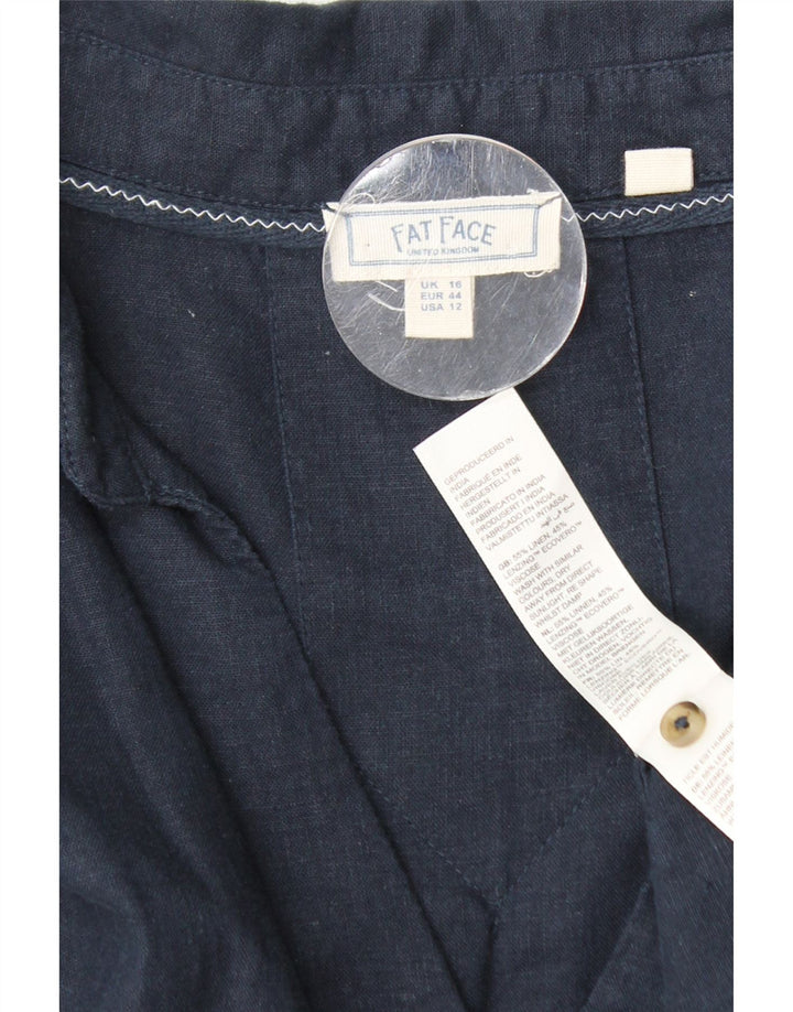 FAT FACE Ženska prevelika majica UK 16 Large Mornarsko plavo platno