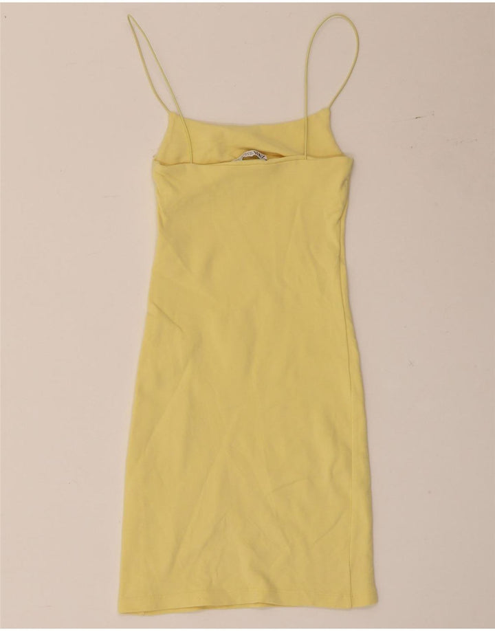Zara ženska slip haljina UK 8 Mala Žuta