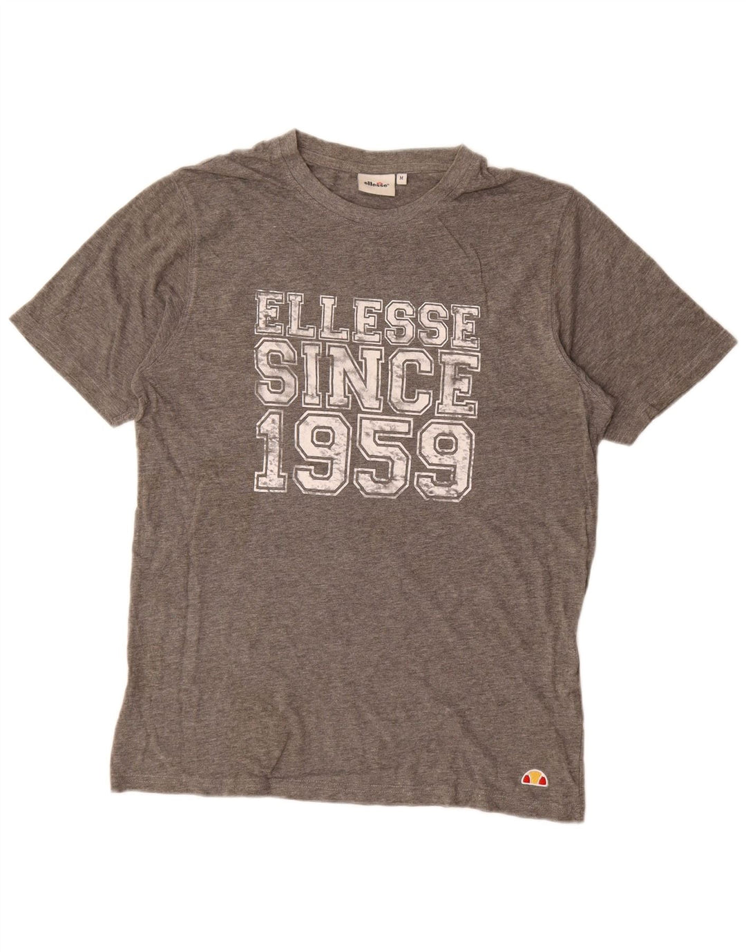 Ellesse muška majica kratkih rukava s grafičkim motivima, srednje sivi flekasti pamuk