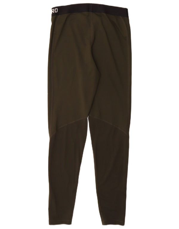 NIKE Ženske Dri Fit Graphic Leggings UK 14 Large kaki poliester