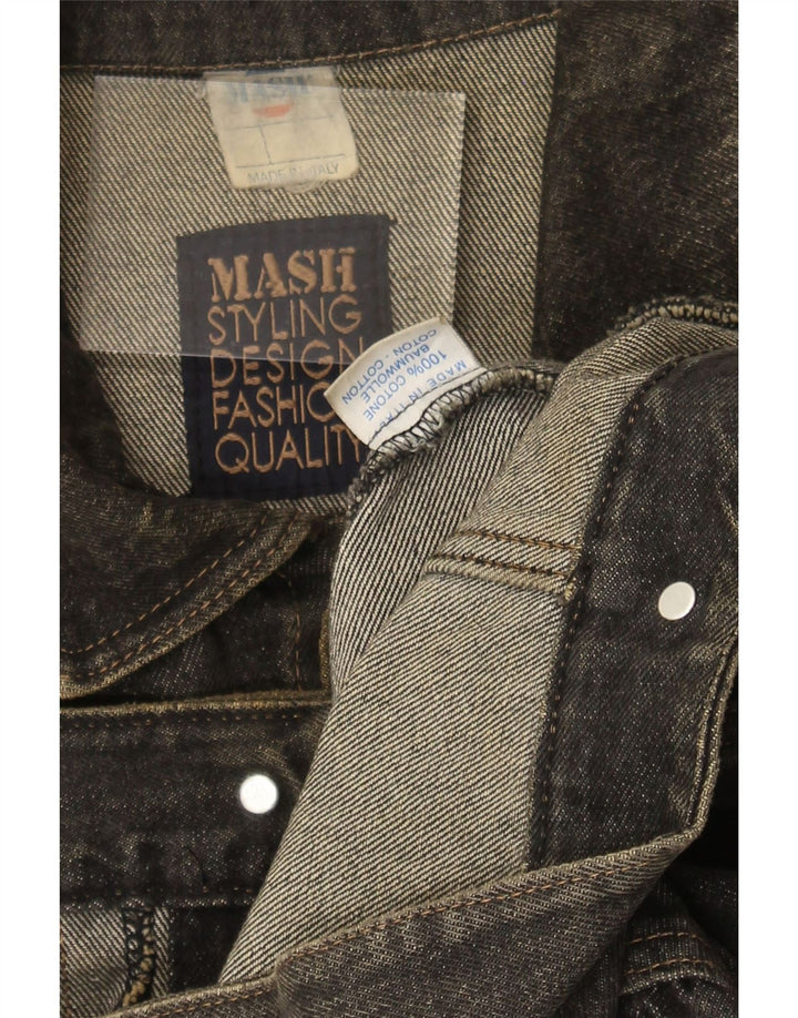 MASH Mens Denim Jacket UK 40 Large Grey Cotton Vintage Mash and Second-Hand Mash from Messina Hembry 