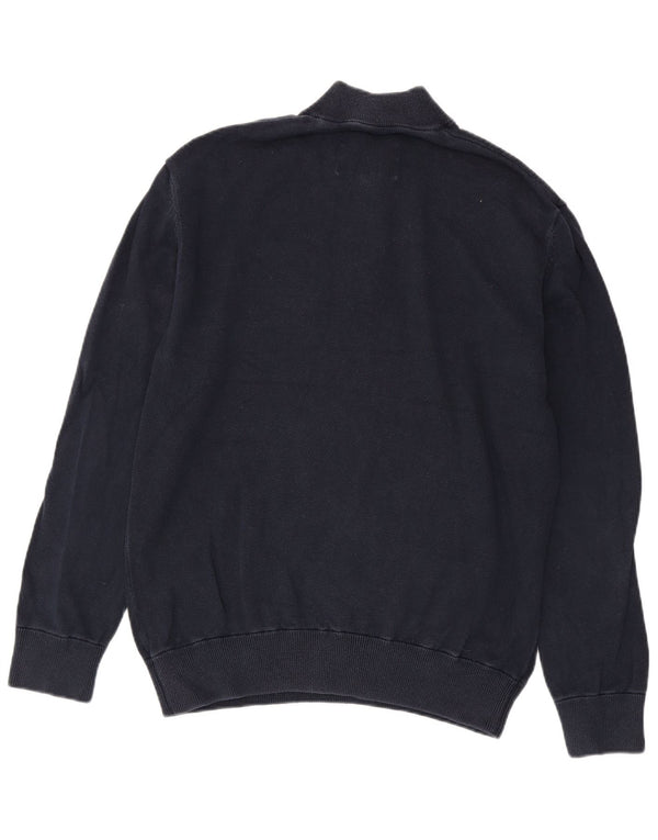Jack Wills muški džemper s izrezom s patentnim zatvaračem XL tamnoplavi pamuk